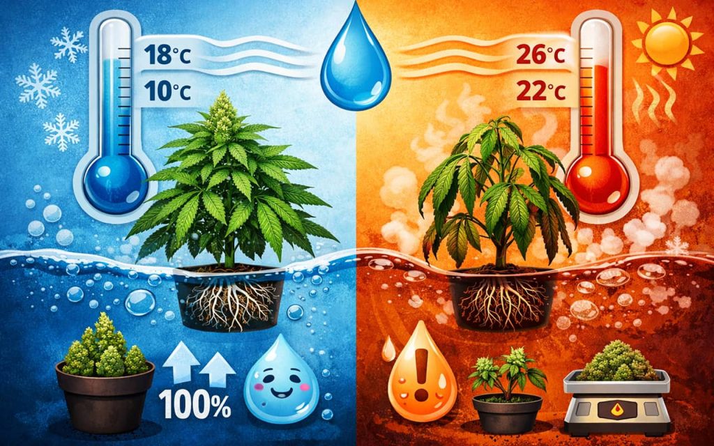 Що відбувається при поливі канабісу гарячою водою
