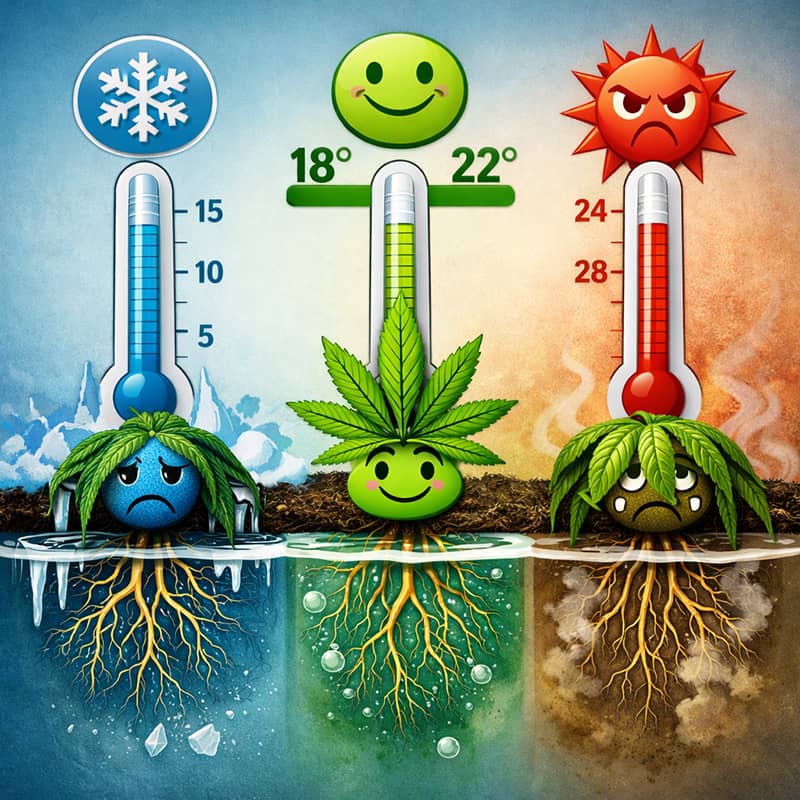 Температура води при вирощуванні канабісу